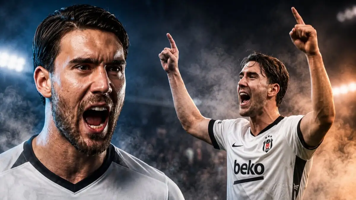 Beşiktaş verwelkomt Servische spits Dusan Vlahovic op Atatürk Havalimani
